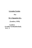 Leyendas Yorubas por M. I. Ogumefu B. A. 1929 (Spanish Edition)