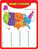 Active Minds - Write-and-Erase - Wipe Clean Learning Boards Ages 7+ - Multiplication, Division, USA States and Capitals