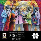 Jazz Band Puzzle – 500-Piece Inspirational Black Art Jigsaw Puzzle for Adults