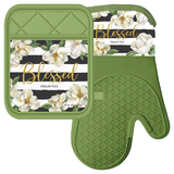 BLESSED MAGNOLIA MITT / POT HOLDER SET