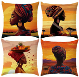 African Throw Pillow Cover