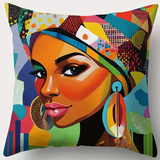 African Throw Pillow Cover