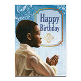 Happy Birthday Boy Praying Card