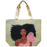 Strong Girl Canvas Handbag