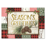 Season's Greetings Pine Cone Christmas Card