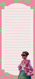 Pink and Green Magnetic Notepad