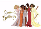 Season's Greetings Girls Christmas Card