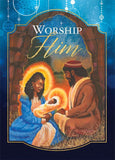 Worship Him Nativity Christmas Card