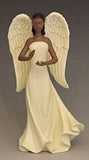 Candle w/Holder African American Angel