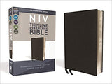 NIV, Thinline Bible, Bonded Leather, Black, Red Letter Edition (Special)