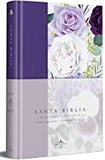 Biblia Reina Valera 1960 Letra Grande. Tapa Dura, Tela Morada Con Flores, Tamaño Manual / Spanish Bible Rvr 1960. Handy Size, Large Print, Hardcover,