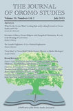 The Journal of Oromo Studies, Vol. 20, No. 1 & 2 July 2013, 